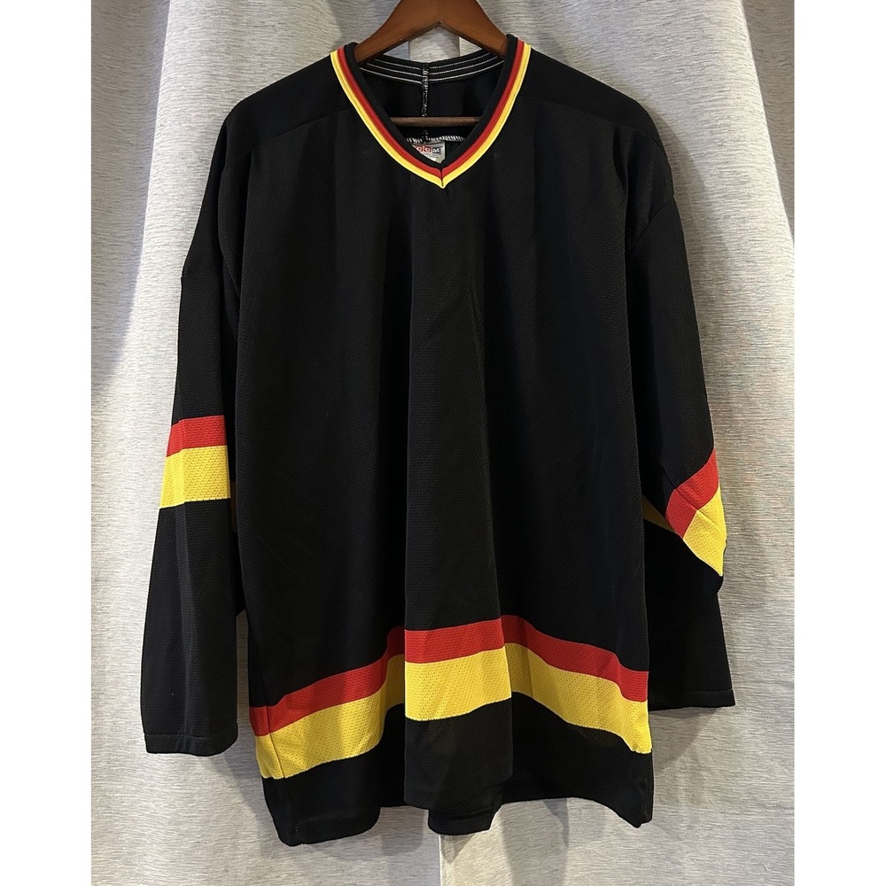 Vintage 90s CCM Maska Blank Vancouver Canucks Skate Hockey Jersey XL
